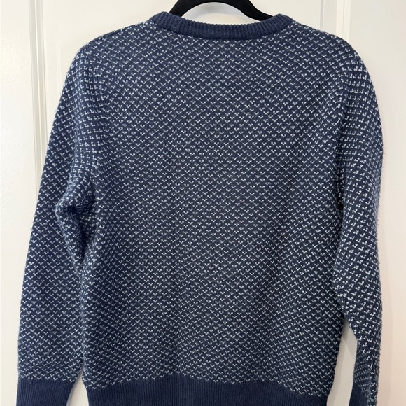 J. Crew Navy and White Crewneck Sweater - Picture 2 of 3